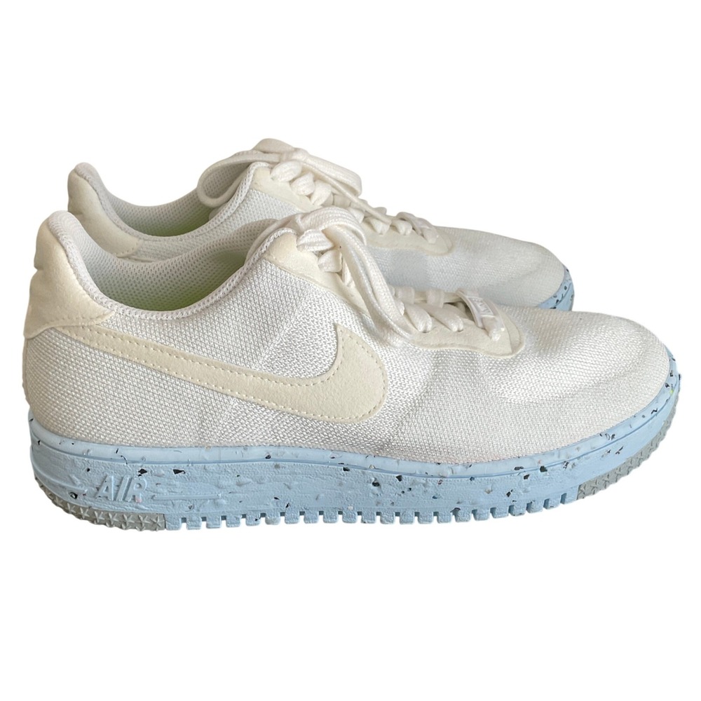 Nike Air Force 1 Crater Flyknit Womens White DC7273-100 Low Top Sneakers Size 10